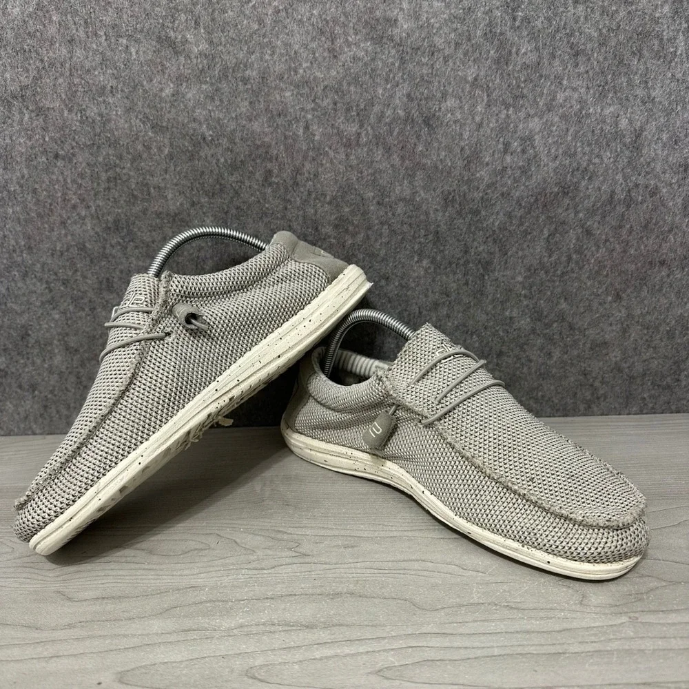 Hey Dude Wally Sox Mens Size 9 Gray Slip On Loafers Lightweight Comfort Casual‎
